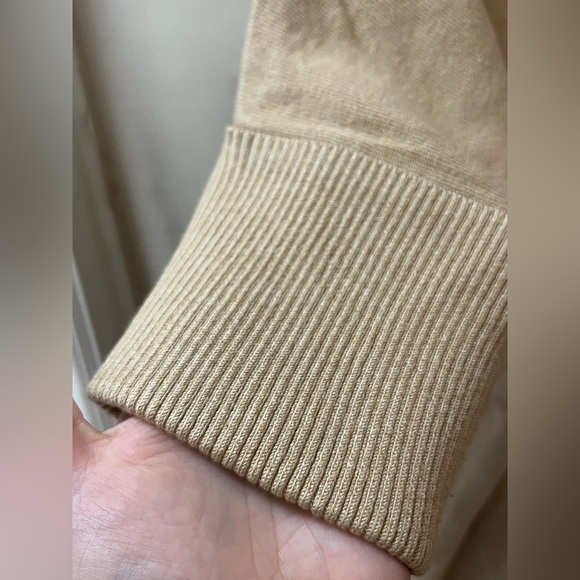 RABE beige fringe detail women’s open front sweater size 36 cowl neck - Picture 2 of 9